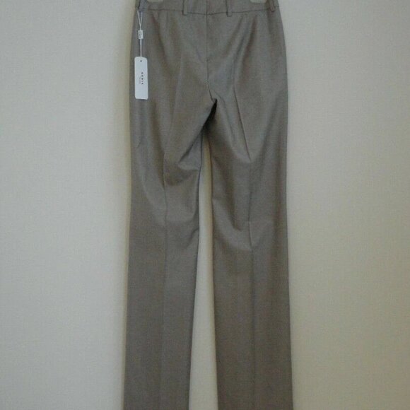 NWT AKRIS Camel Wool Cotton Straight Full Leg Marilyn Trouser Pants 8 - Picture 5 of 5